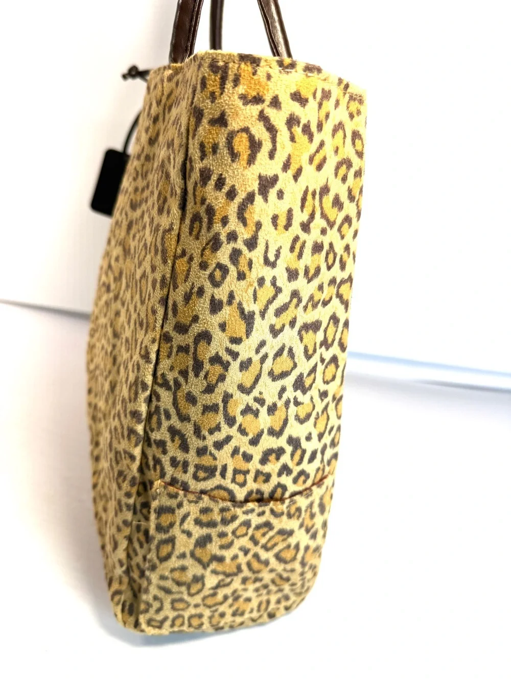 Neiman Marcus Leopard Print Tote with Dark Brown Handles